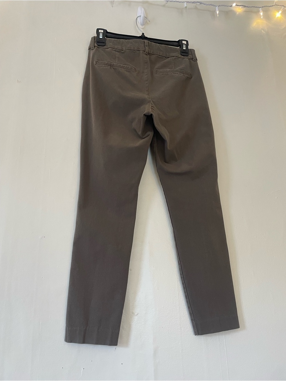 Old Navy Pixie Skinny Trouser Slim Straight Ankle Brown Office Work Mid Rise - Picture 8 of 15